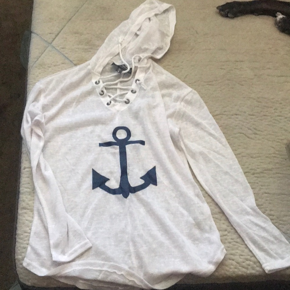 White long sleeve boat shirt